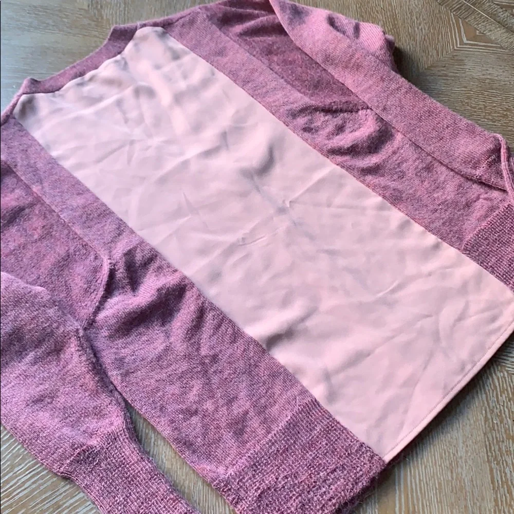 J. CREW Purple Alpaca Wool Open Cardigan M